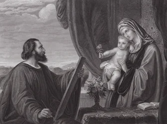 聖ルカと聖母（エングレーヴィング）