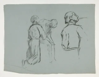 The Quest of the Holy Grail (1901 年に完成したボストン公立図書館のための一連の 15 枚の絵画) からの Sir Galahad の騎士の人物習作
