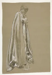 The Quest of the Holy Grail (1901 年に完成したボストン公立図書館のための 15 枚の絵画のシリーズ) から、Galahad の幼少期 (?) のフィギュア研究