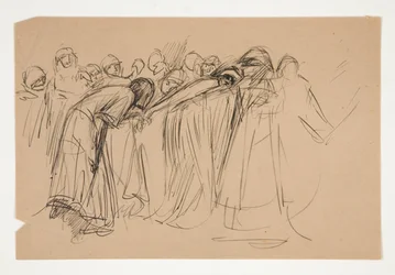 Galahad and the Captive Virtues, The Quest of the Holy Grail (ボストン公立図書館のための 15 枚の絵画のシリーズ、1901 年に完成) のための研究