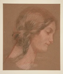 プロフィールの女性の肖像画