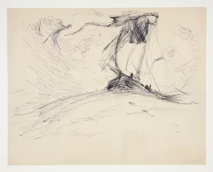 聖杯の探求のための習作 (ボストン公立図書館のための 15 枚の絵画のシリーズ、1901 年に完成)