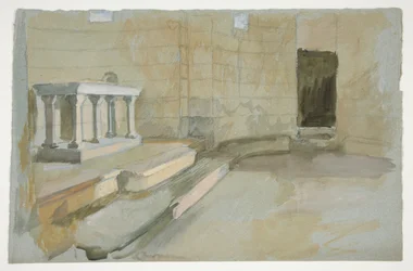 聖杯の探求のための習作 (ボストン公立図書館のための 15 枚の絵画のシリーズ、1901 年に完成)