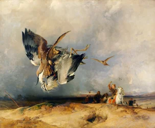 Hawking in the Olden Time, c.1831 (oil on canvas)   1461612   ja       japanese Successfully Translated  Original: Young girl of Bayeux (coloured engraving) Translat: バイユーの少女 (カラー彫刻) 1463968 日 日本 正常に翻訳されました 原文：【からの1つ】挿絵からシェイクスピアへ 翻訳: [1 つから] シェイクスピアの挿絵 144