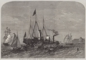 エジプトのアレクサンドリアにプリンスオブウェールズ王妃が到着