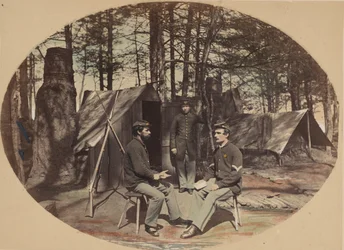 キャンプでの生活、第 6 軍団本部、カリフォルニア州。 1864年。