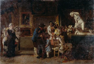 エジスト・ランチェロット作（1847-1916）、キャンバスに油彩、80x118 cm