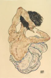 女性の背中の行為、1917年。