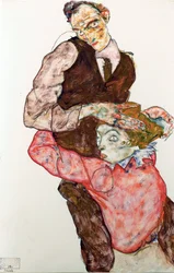 恋人たち - 1914-1915年 - 47.4 x 30.5 - レオポルト美術館、ウィーン