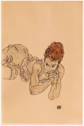 横たわる女性、1917年