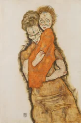 母と子、1914