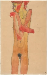 腕を組んだ裸婦、1910年