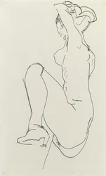 土下座女性ヌード、1913