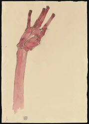 挙手した赤い手、1910