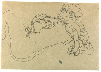 リクライニング女性ヌード、1914