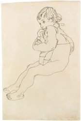 着席の子供、1916