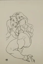着席ヌード、1917