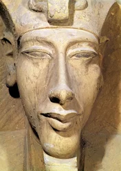 アメンフィスの胸像IV（アケナテン）（紀元前1364-1347年）アメン神殿、カルナック、紀元前1353-1337年頃（砂岩）（詳細）