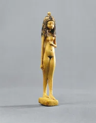 裸体の少女の小像、新王国時代、紀元前1390-1353年頃