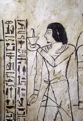 死者の書の絵、ナクトミンの墓、アブシール、エジプト、エジプト文明、新王国時代、第十九王朝