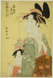 扇屋の花扇 「遊郭の美女（せいろ美人合わせ）」より