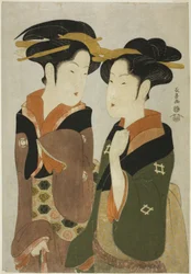 井筒屋のウェイトレスの菅さんと扇屋の芸妓の伏屋さん