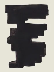 抽象的な黒い筆致
