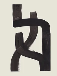 太字の絡み合う線