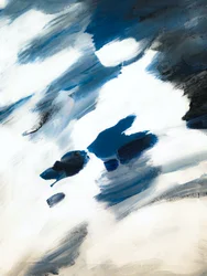 クール・ブルーの抽象画