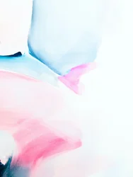 ソフトピンク・ブルーの抽象画