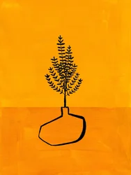 温かみのあるミニマルな観葉植物