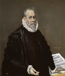 "Portrait de medecin" (医師の肖像) Peinture de Domenikos Theotokopoulos dit El Greco (1541-1614) 1582-1585 油彩・キャンバス Dim 96x82 cm Museo del Prado, Madrid