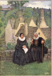 Hodder and Stoughton発行の「The Book of Old English Songs and Ballads」のイラスト、1910年頃（カラーリソ）