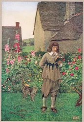 ウィッシュ、「The Book of Old English Songs and Ballads」のイラスト、Stodder and Houghton発行、1910年頃（カラーリソ）