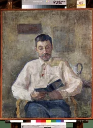 「「ロシアの画家ミハイル・マチューシン（マチューシンまたはマチューシン）の肖像（1861-1934）」エレナ（エレナ）・グロ（1877-1913）による絵画国立ロシア美術館サンクトペテルブルク
