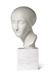 初期の理想的な頭（La Mysterieuse）、1916〜17年頃（大理石）
