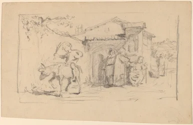 息子とロバ、c。 1859年。