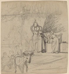 息子とロバ、c。 1859年。