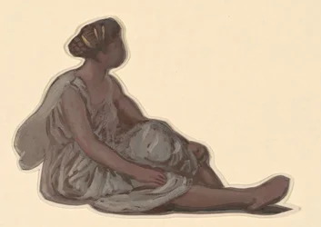 ギリシャの女の子の入浴のための研究、c。 1872年。