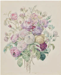 ブルボンのバラの花束