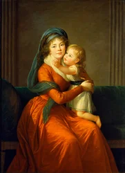 アレクサンドラ・ゴリツィナ王女と息子ピョートルの肖像画