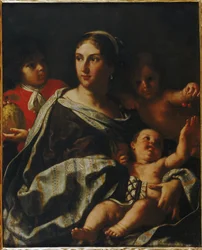 慈愛の寓意としてのアンナ・マリア・ラヌッツィの肖像、1665年。
