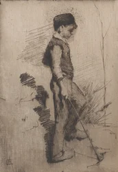 棒を持った少年、1881～83年。