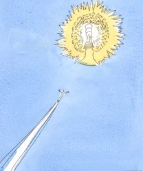 煉獄から解放された魂は、ロケットのように遠くの「太陽」に向かって舞い上がります。これは、2004年の天国の輝きです（紙にw - c）