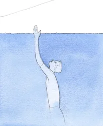 煉獄での浄化が終わったとき、この幸福な魂は、まるで岸に到達するために海面に向かって飛び上がる水泳選手のように、天国に向かって上へ上へと舞い上がった。