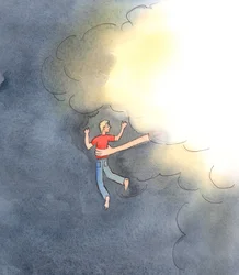 私たち自身では、神である明るい雲を突き通すことはできない, 2005 (紙に水彩)