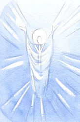 復活し栄光に満ちたキリストは、祝福された秘跡に本当に存在しています。司祭としてローブを着て、2001年に私たちに代わって父に祈る（紙にw - c）