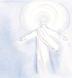 キリストは2000年の聖体拝領で彼の友人に挨拶するのが大好きです（紙にw - c）