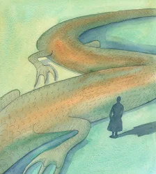 キリストは私に言った：「蛇に気をつけなさい」, 2005 (紙に水彩)