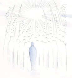 私たちが祈る一人一人が神の光の中に持ち上げられ、聖人の祈りによって助けられます、2000年（紙にw - c）
